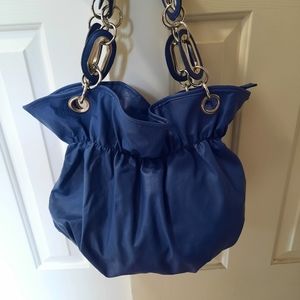 Blue hobo bag